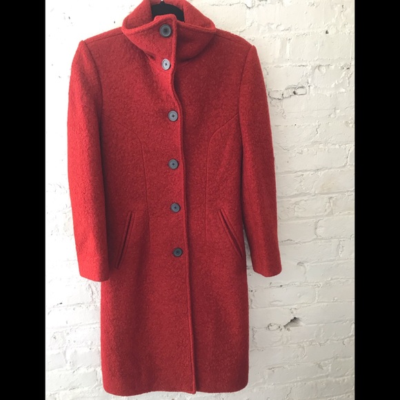 XS BEAUTIFUL Boiled Wool red coat! - Picture 2 of 7